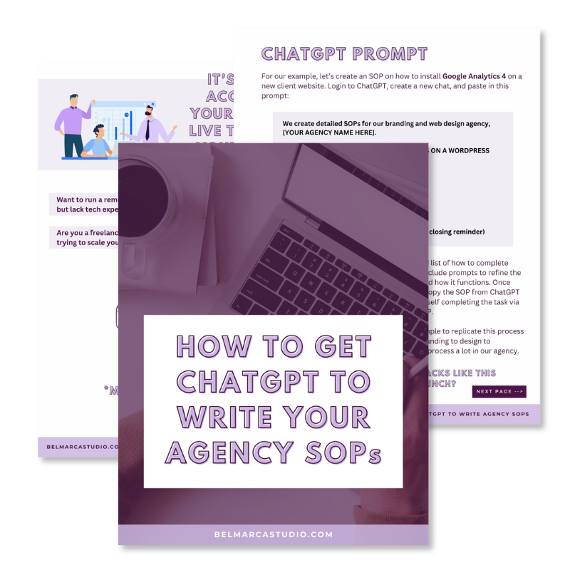 HOW TO GET CHATGPT TO WRITE YOUR AGENCY SOPs